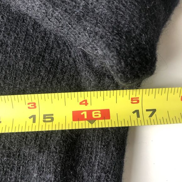 J. Crew Black Knit Cashmere Wool Angora Rabbit Hair Rayon Blend Sweater Women M - Picture 6 of 8